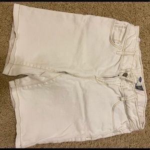 Girl’s White Old Navy Bermuda Jean Shorts